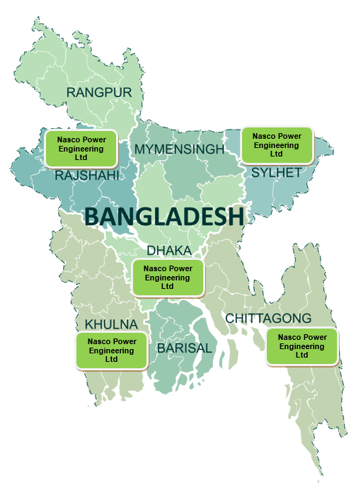 Nasco Power Engineering presence across Bangladesh